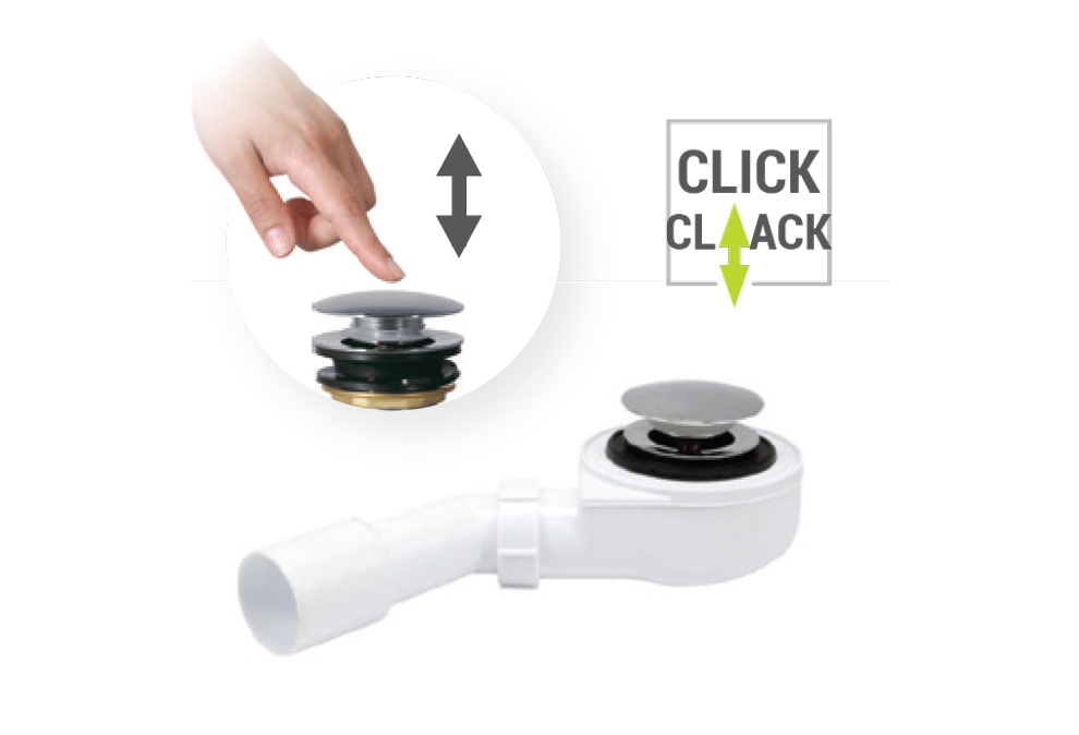 Click-Clack automata lefolyó, túlfolyó nélkül