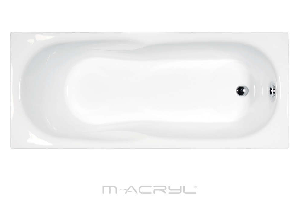 M-Acryl Nora 170x70 cm egyenes akril kád + ajándék tartóláb szett + ajándék peremrögzítő csomag