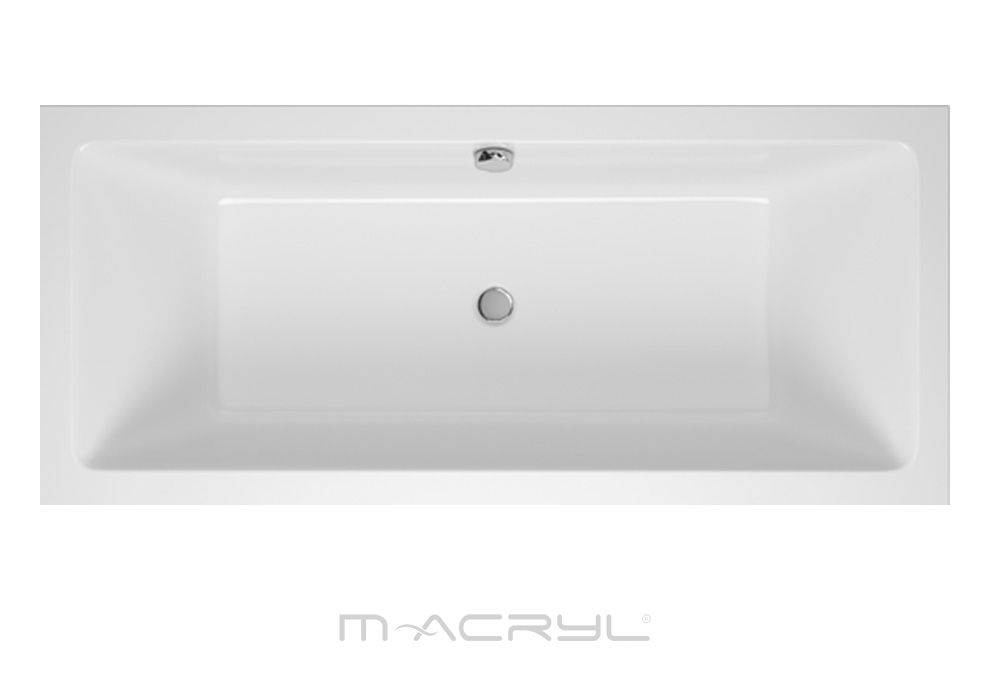 M-Acryl Sabina 180x80 cm egyenes akril kád + ajándék vízszintező kádláb és peremrögzítő csomag