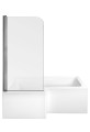 M-Acryl Easy75 univerzális kádparaván, Easy clean bevonattal