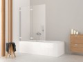 M-Acryl Arta PND 130 kádparaván, Easy clean bevonattal, balos vagy jobbos kivitelben