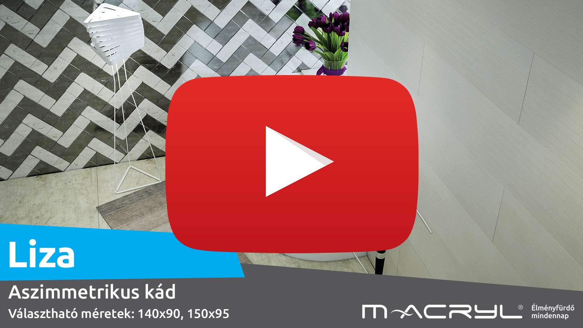 Liza aszimmetrikus akril kád 140x90 balos