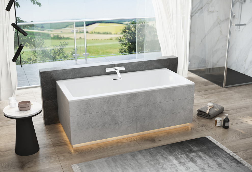 Sabina Pro Slim egyenes akril kád 180x80